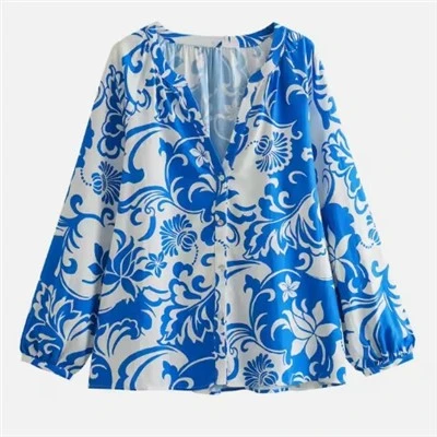 Camicia 100% lino stampata