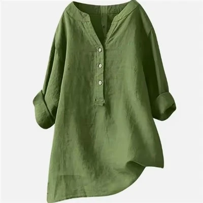 Camicia in lino solido al 100%.